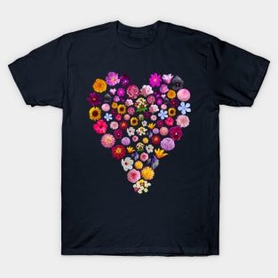 Floral Heart of Flowers Valentines Day T-Shirt